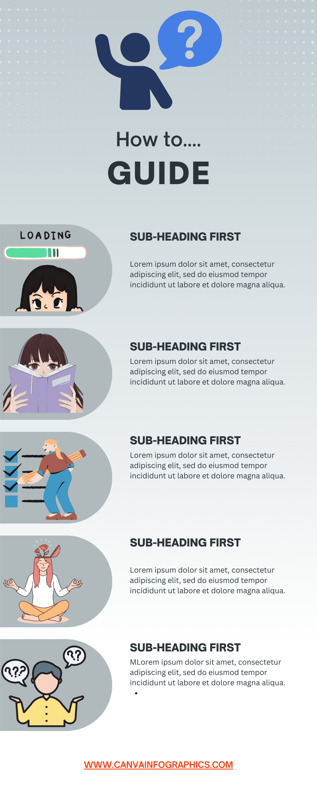 How to infographic, Guide infographic, How to infographics, Guide infographics